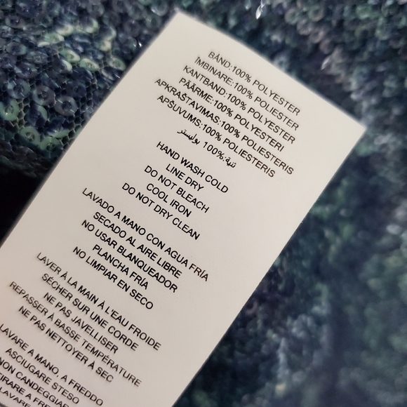 LRL Lauren Ralph Lauren Top Blouse Womens M Blue Purple Abstract 3/4 Sleeve - Picture 10 of 12